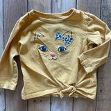 Mustard Cat Long Sleeve | 9-12 mo | Carter's