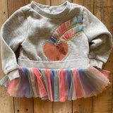 Rainbow Tulle Sweatshirt Dress | 9-12 mo | Kids