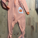 Orange Stripe Zip Up Pajama | 12-18 mo | Carter's