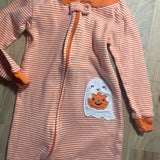 Orange Stripe Zip Up Pajama | 12-18 mo | Carter's
