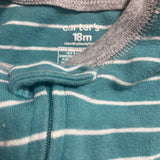 Blue Whale Zip Up Pajama | 12-18 mo | Carter's