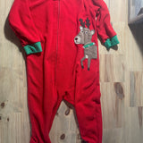 Red Reindeer Zip Up Pajama | 12-18 mo | Carter's