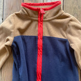 Blue & Tan Fleece Romper | 9-12 mo | Carter's
