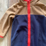 Blue & Brown Fleece Romper | 9-12 mo | Carter's