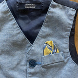Blue Pocket Formal Vest  | 9-12 mo