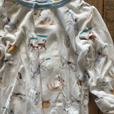 Puppy Print Zip Up Pajama | newborn | Magnetic Me