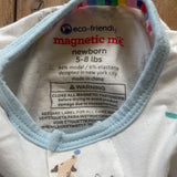Puppy Print Zip Up Pajama | newborn | Magnetic Me