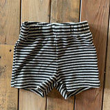 Black and White Striped Shorts | PL Baby