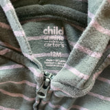 Green Stripe Hoodie Jacket | 9-12 mo | Carter's