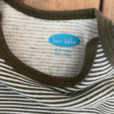 Green Striped Long Sleeve Onesie | Bon Bebe