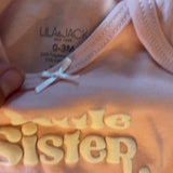 Little Sister Short Sleeve Onesie | 0-3 mo | Lila & Jack