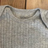 Grey Ribbed Long Sleeve Onesie | Carter's