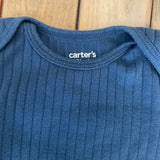Navy Ribber Long Sleeve Onesie | Carter's