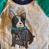 Paw-Some Little Bro Short Sleeve Onesie | 0-3 mo | Carter's