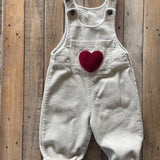 Corduroy Heart Overalls | Mini Ollie