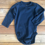 Organic Navy Long Sleeve Onesie | H&M