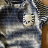 Tiger Pocket Short Sleeve Onesie | 0-3 mo | Carter's