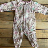 Flowers Zip Up Pajama | Gerber