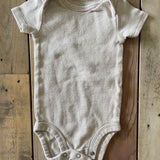 Beige Stripes Short Sleeve Onesie | 0-3 mo | Carter's