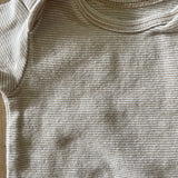 Beige Stripes Short Sleeve Onesie | 0-3 mo | Carter's