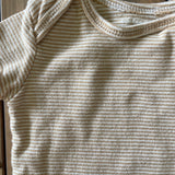 Beige Stripes Short Sleeve Onesie | 0-3 mo | Carter's