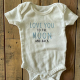 Love You to the Moon and Back Short Sleeve Onesie | 0-3 mo | Koala Baby