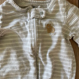 Striped Zip Up Pajama | 3-6 mo | Carter's