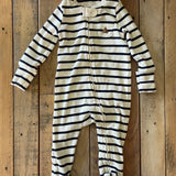 Striped Zip Up Pajama | 3-6 mo | Baby Gap