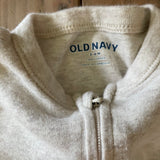 Grey Zip Up Pajama | 3-6 mo | Old Navy