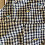Checkered Dinosaur Overalls | 3-6 mo | Nursery Rhyme