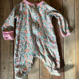 Flower Zip Up Pajama | Wonder Nation