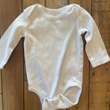 White Long Sleeve Onesie | 3-6 mo