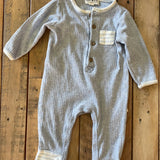 Light Blue Knit Romper | Rabbit + Bear