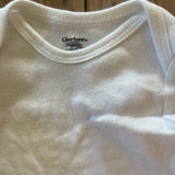 White Long Sleeve Onesie | 3-6 mo | Gerber