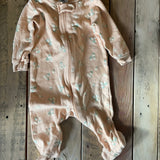 Pink Flowers Zip Up Pajama | Gerber