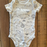 White Safari Onesie | 3-6 mo | Carter's