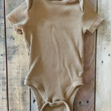 Sad Beige Mom Ribbed Onesie | Old Navy