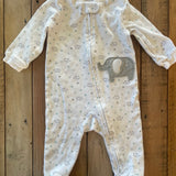 White Elephant Zip Up Pajama | 3-6 mo | Carter's