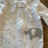 White Elephant Zip Up Pajama | 3-6 mo | Carter's