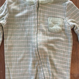 Green Checkered Zip Up Pajama | 3-6 mo | Little Me