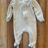 Blue Stripe Zip Up Pajama | 3-6 mo | Cloud Island