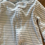 Blue Stripe Zip Up Pajama | 3-6 mo | Cloud Island