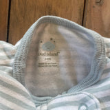 Blue Stripe Zip Up Pajama | 3-6 mo | Cloud Island