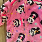 Fleece Pink Panda Zip Up Pajama | 3-6 mo | PJ Place
