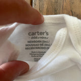 White Long Sleeve Onesie | newborn | Carter's