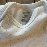 White Polkadots Onesie | 3-6 mo | Carter's
