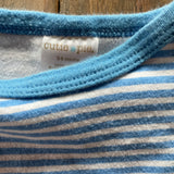 Blue Striped Short Sleeve Onesie | Cutie Pie