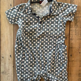 Geometric Print Romper | 6-9 mo | Tea