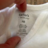 Plain White Onesie | newborn | Carter's