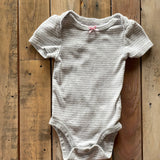 Striped Grey Short Sleeve Onesie | Carter's
